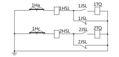 JSL-22繼電器構(gòu)成的去分流操作機(jī)構(gòu)的保護(hù)原理圖