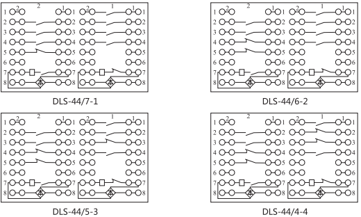 DLS-41/8-4雙位置繼電器內(nèi)部連接線圖片3