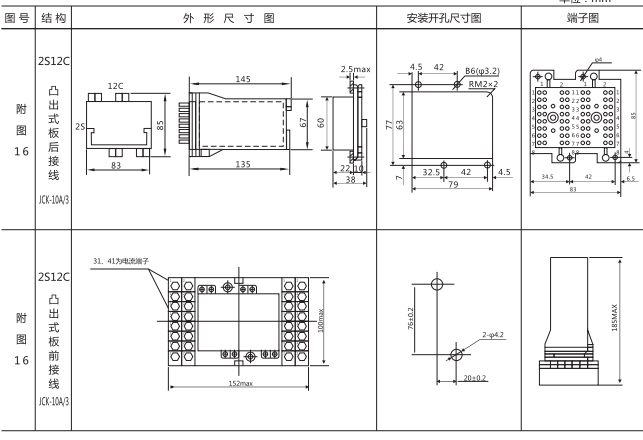 DLS-41/8-4雙位置繼電器外形尺寸圖片