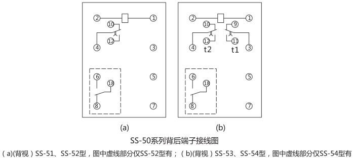 SS-51時間繼電器內(nèi)部接線圖及外引接線圖片