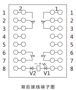 DZS-12CE/S直流回路監(jiān)視繼電器背后接線端子